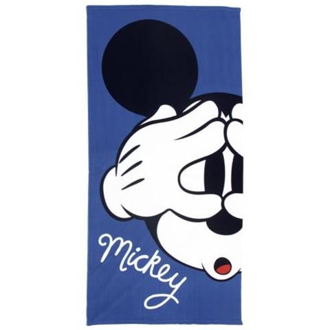 Telo Mare Mickey Junior 70 X 140 Cm Microfibra Blu - Foto 1