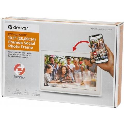 Denver Pff-1021white Cornice Per Foto Digitali Bianco 25,6 Cm (10.1"") Touch Screen Wi-fi - Foto 3