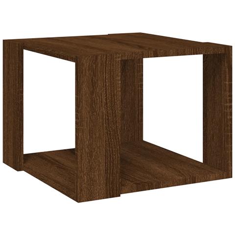 Tavolino Salotto Rovere Marrone 40x40x30cm Legno Ingegnerizzato - Foto 1