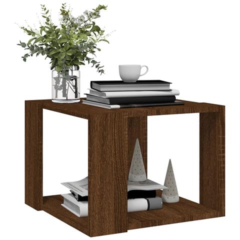 Tavolino Salotto Rovere Marrone 40x40x30cm Legno Ingegnerizzato - Foto 5