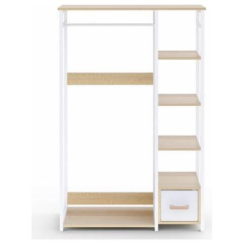 Appendiabiti Triangolare In Metallo Osto – 2 Ripiani, 150x64x40 Cm, Stile Vintage, 7House