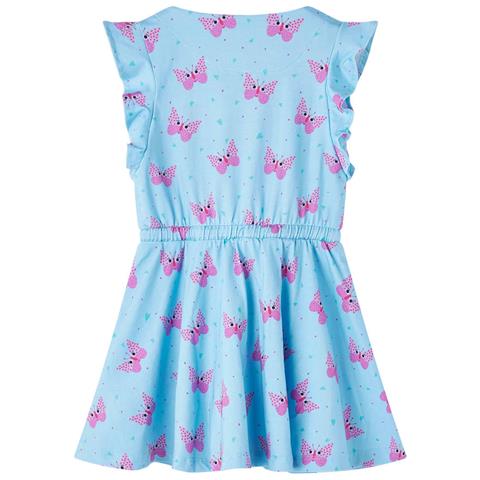 Abito Da Bambina Con Bottoni Senza Maniche Blu 140 - Foto 2