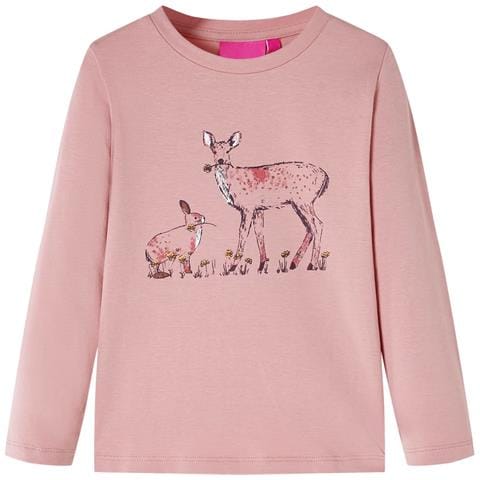 Maglietta Da Bambina A Maniche Lunghe Rosa 140 - Foto 1