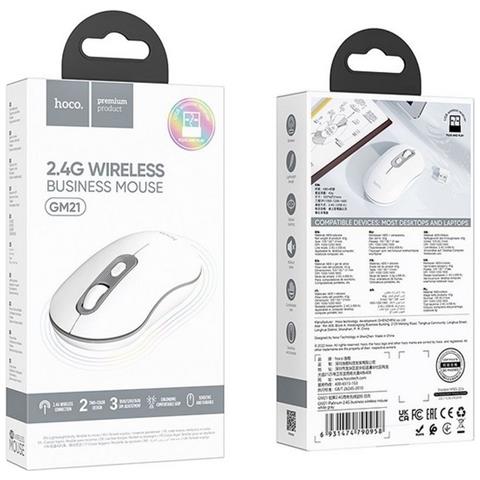 Slim Business Mouse Wireless Optical Gm21 1600 Dpi White - Foto 3