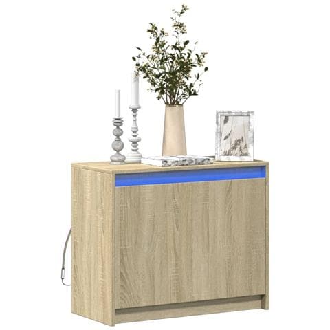 Credenza Con Led Rovere Sonoma 72x34x61 Cm In Legno Multistrato - Foto 1
