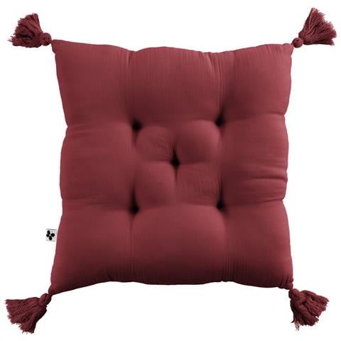 Cuscino Imbottito 40 X 40 Cm Gaïa Fecce Di Vino - Foto 1
