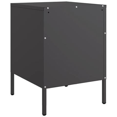 Comodini 2 Pz Nero 36x39x50,5 Cm In Acciaio - Foto 2