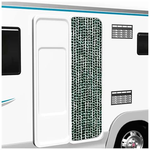 Tenda Antimosche Verde E Bianca 56x200 Cm In Ciniglia - Foto 2