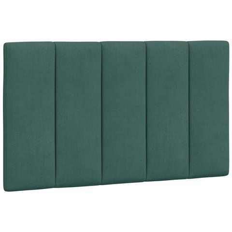 Cuscino Testiera Verde Scuro 80 Cm In Velluto - Foto 2