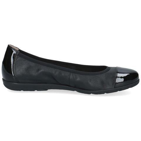 Black Comb Casual Closed Ballerinas Ballerine Pelle Scarpe Donna Nero Eu 38, 9-22152-42-019 - Foto 3