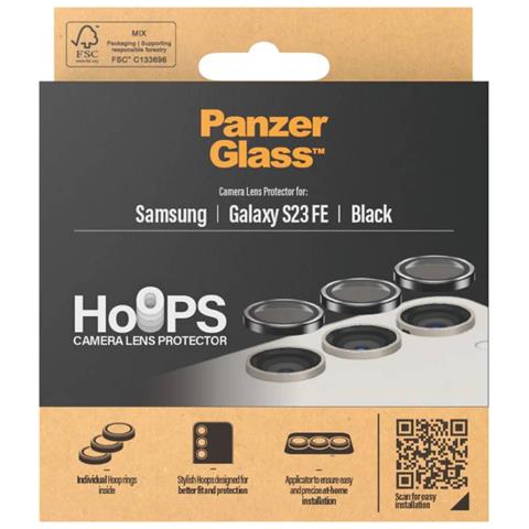 Anelli Di Protezione Della Lente Per Samsung Galaxy S23 Fe Hoops, Nero - Foto 5