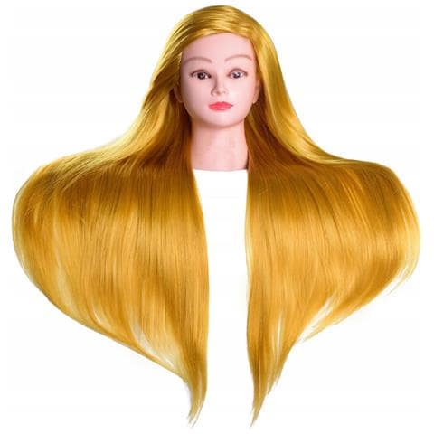 Head Testa Da Allenamento Per Parrucchieri Treppiedi 60 Cm Oro - Foto 1