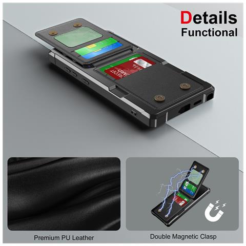 Custodia A Portafoglio Protettiva Per Samsung - Nero   Model 5 - Foto 2