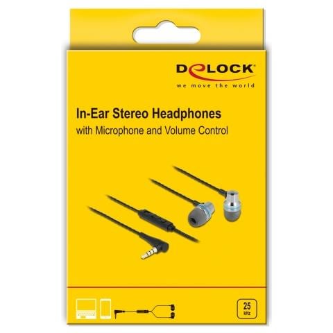 Auricolari In-Ear con spinotto jack stereo a 4 pin da 3,5 mm, microfono e controllo del volume + funzione Quick Mute per smartphone e tablet - Foto 2