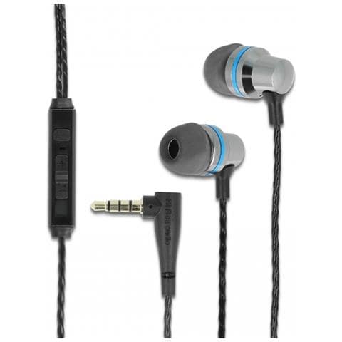 Auricolari In-Ear con spinotto jack stereo a 4 pin da 3,5 mm, microfono e controllo del volume + funzione Quick Mute per smartphone e tablet - Foto 1