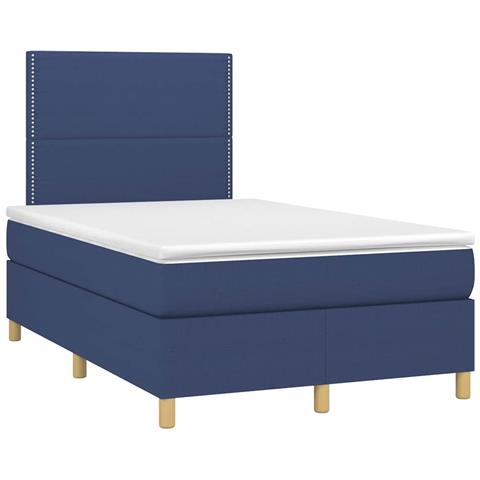 Giroletto A Molle Con Materasso Blu 120x190 Cm In Tessuto - Foto 1