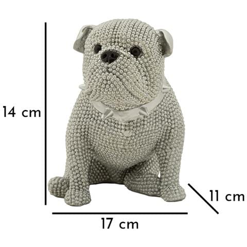 Scultura Cane 8 - Argento - Poliresina - 17x11x14 Cm - Foto 6