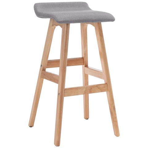 Sedie Da Bar 2 Pz Grigio Chiaro In Tessuto - Foto 2