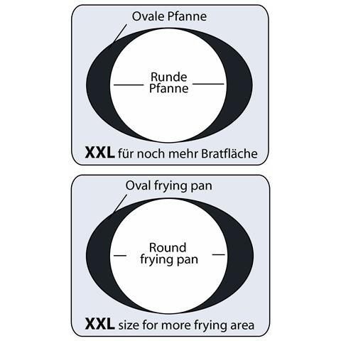 Padella Ovale Per Pesce Xxl 35,2 X 24,3 Cm, Con Coperchio - Foto 4