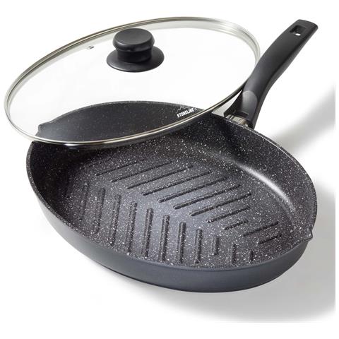 Padella Ovale Per Pesce Xxl 35,2 X 24,3 Cm, Con Coperchio - Foto 1