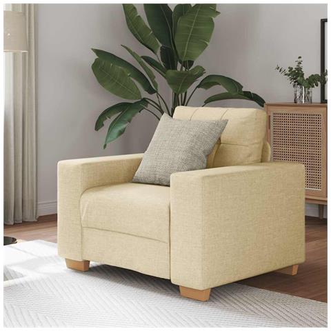 Divano Sedia Crema 60 cm in Tessuto - Foto 2