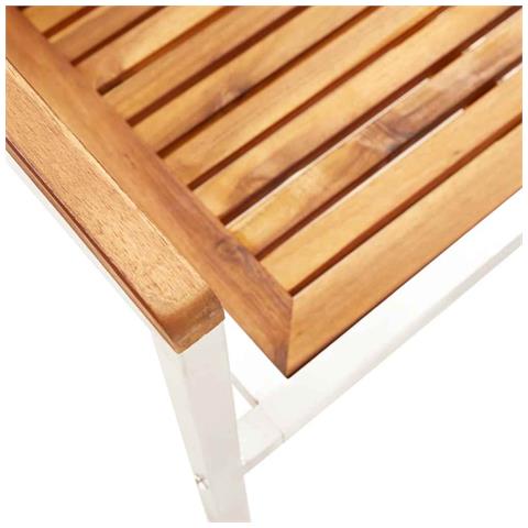 Sedie da Giardino con Cuscini 4 pz in Legno Massello di Acacia - Foto 9