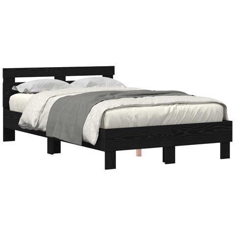 Telaio per Letto a Doghe Quercia Nera Legno Ingegnerizzato - Foto 1