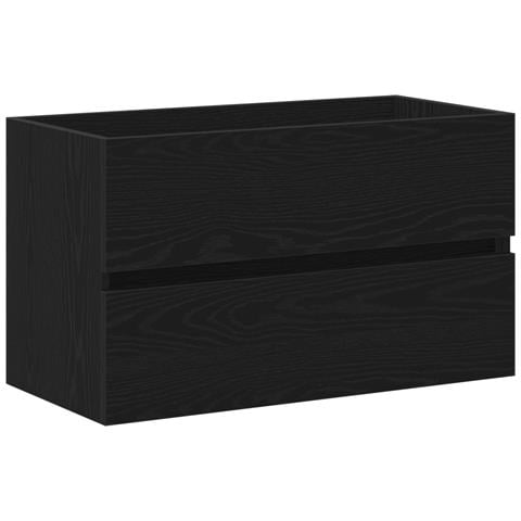 Mobile Lavabo Rovere Nero 80x38,5x45 cm in Legno Multistrato - Foto 1
