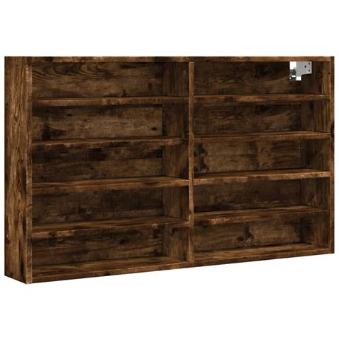 Armadietto Vetrina Rovere Fumo 100x15x58 cm Legno Multistrato - Foto 1