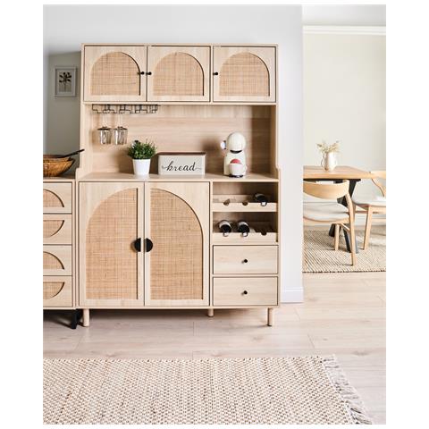Credenza Da Cucina Campbellton 120 Cm Marrone Chiaro - Foto 1