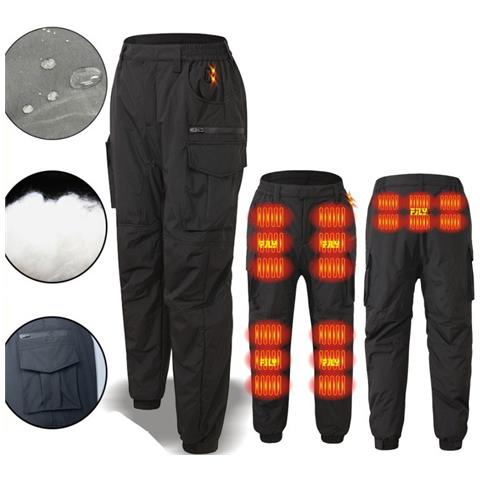 Pantaloni Riscaldati: Antivento E Antipioggia, Fibra Di Carbonio, Riscaldamento Multizona, Alimentazione Usb  5xl - Foto 7