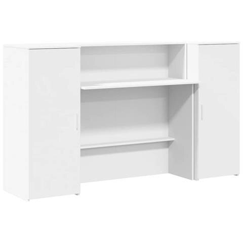 Banco Reception Bianco 180x50x103,5 cm in Legno Multistrato - Foto 1