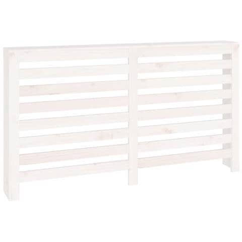 Copertura Termosifone Bianca 153x19x84 cm Legno Massello Pino - Foto 1