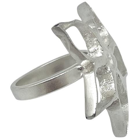 Anello Blom Irregolare, Placcato Argento, 10µ - Foto 4