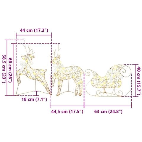 Renne LED con 40 LED 7 pcs Oro PET - Foto 9