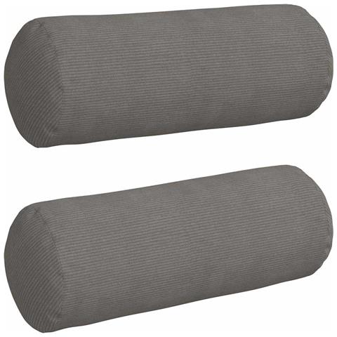 Cuscini a rullo 2 pcs Grigio chiaro Ø 25 x 70 cm - Foto 1