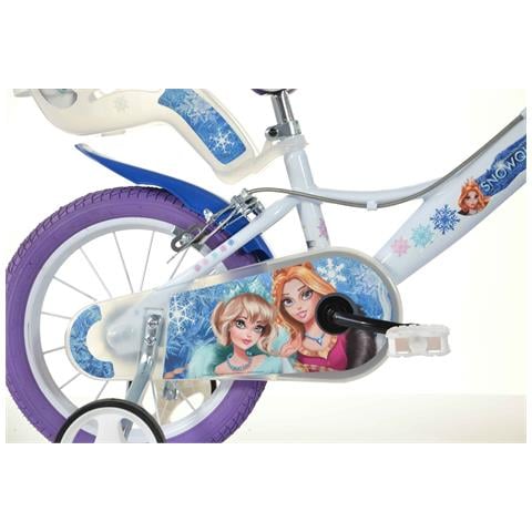 Sch Snow Queen 14'' - Bicicletta Per Bambine (4-6 Anni), Ruote 14'', Telaio Acciaio, Con Accessori - Colore Bianco - Foto 2