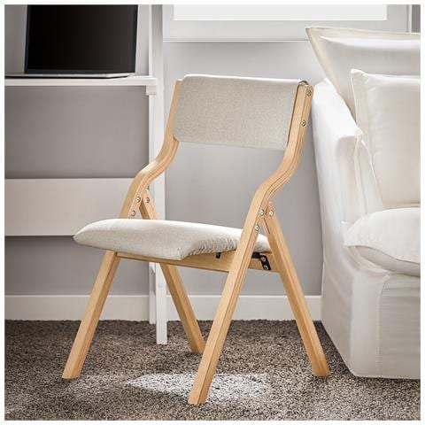 Sedie Pieghevoli Da Pranzo Con Seduta Imbottita, Design Elegante Salvaspazio, In Grigio - Foto 2