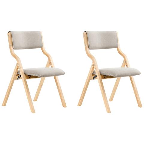 Sedie Pieghevoli Da Pranzo Con Seduta Imbottita, Design Elegante Salvaspazio, In Grigio - Foto 1