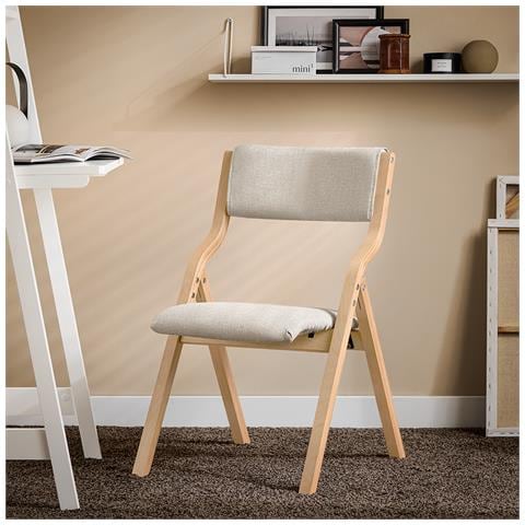 Sedie Pieghevoli Da Pranzo Con Seduta Imbottita, Design Elegante Salvaspazio, In Grigio - Foto 7