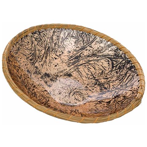 Ciotola In Ceramica Dorata 37x37x11h - Foto 1