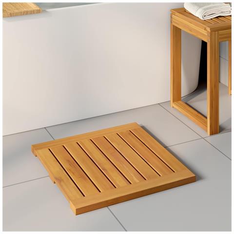 Tappeto da bagno Tinta unita Marrone 50 x 50 cm legno - Foto 2