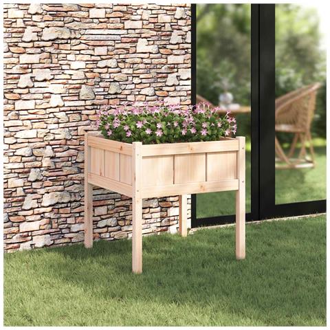 Vaso da giardino Natura 70 x 70 x 70 cm Pino massello - Foto 2