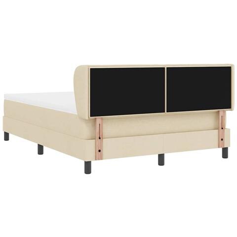 Letto a molle con materasso Crema 140 x 190 cm Tessuto - Foto 9