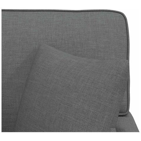 Chaise Longe con Gonna con cuscino 3 pcs Grigio scuro Tessuto - Foto 9