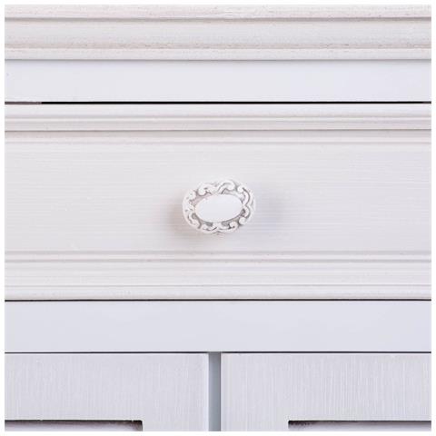 Mobile Da Ingresso In Legno Con 1 Cassetto E 2 Ante Bianco 60x30x78 - Foto 8