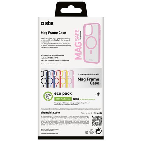TEMAGCOLIP1661PP custodia per cellulare 16 cm (6.3") Cover Rosa, Trasparente - Foto 2