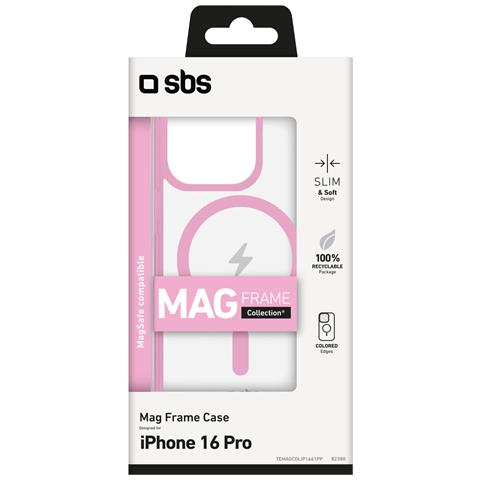 TEMAGCOLIP1661PP custodia per cellulare 16 cm (6.3") Cover Rosa, Trasparente - Foto 3