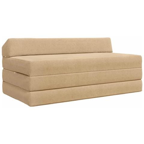 Divano Letto Pieghevole Verde Grigio 120 x 60 x 49 cm Tessuto - Foto 1
