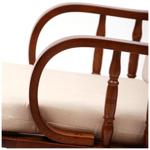 Poltrona Relax dondolo oscillante in legno massello per interno di design - Foto 2